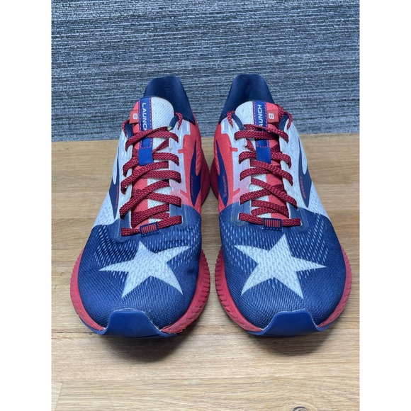 Brooks Launch 8 Running Shoes Men 8 Red White Blue USA Stars Patriotic Sneakers main image 6